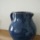 Ceramic pitcher – blue enamel signed J. Normand handmade in France