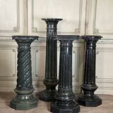 4 columns in green serpentine marble, around 1880