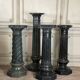 4 columns in green serpentine marble, around 1880