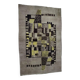 Rare beautiful hand made abstract design wool carpet / rug, 1940s