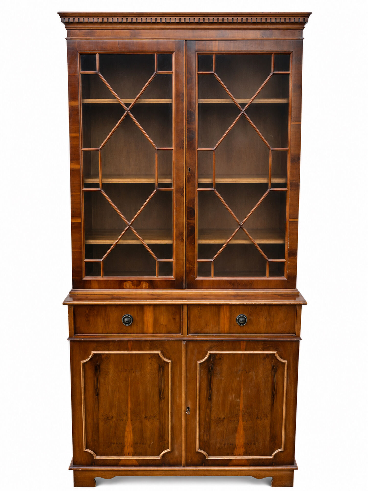 19th-century vintage English display cabinet