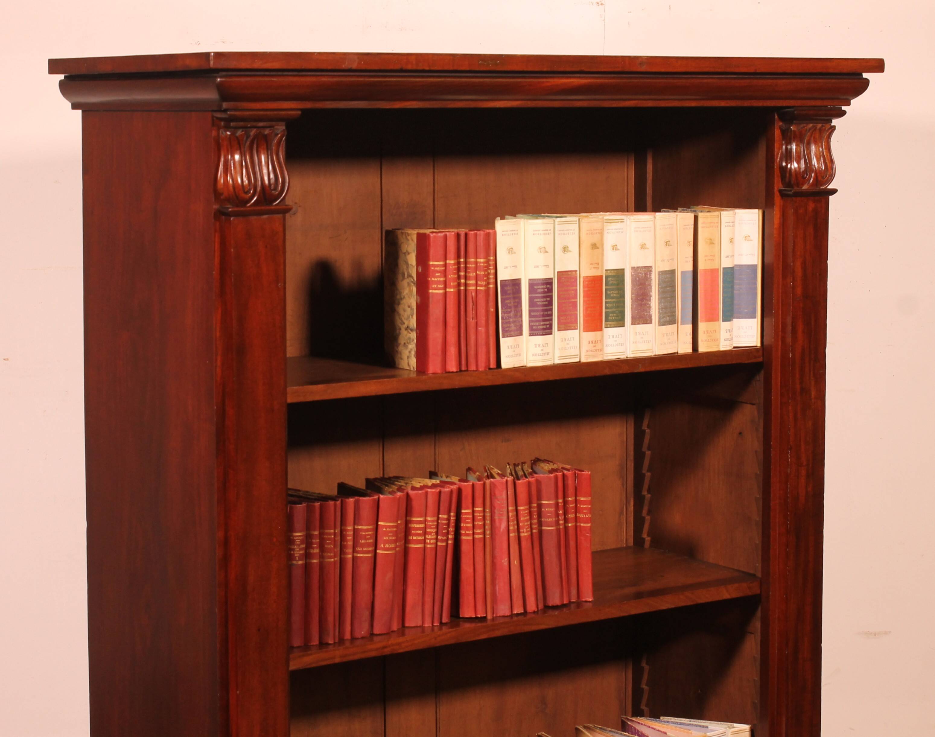 open mahogany library William IV circa 1830-England with drawer