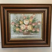 Still life of a bouquet of flowers, oil on canvas, signed.
