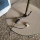 Vintage brass pedestal floor lamp
