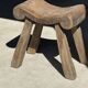 Four-legged stool in antique teak from Indonesia H 50 L 52