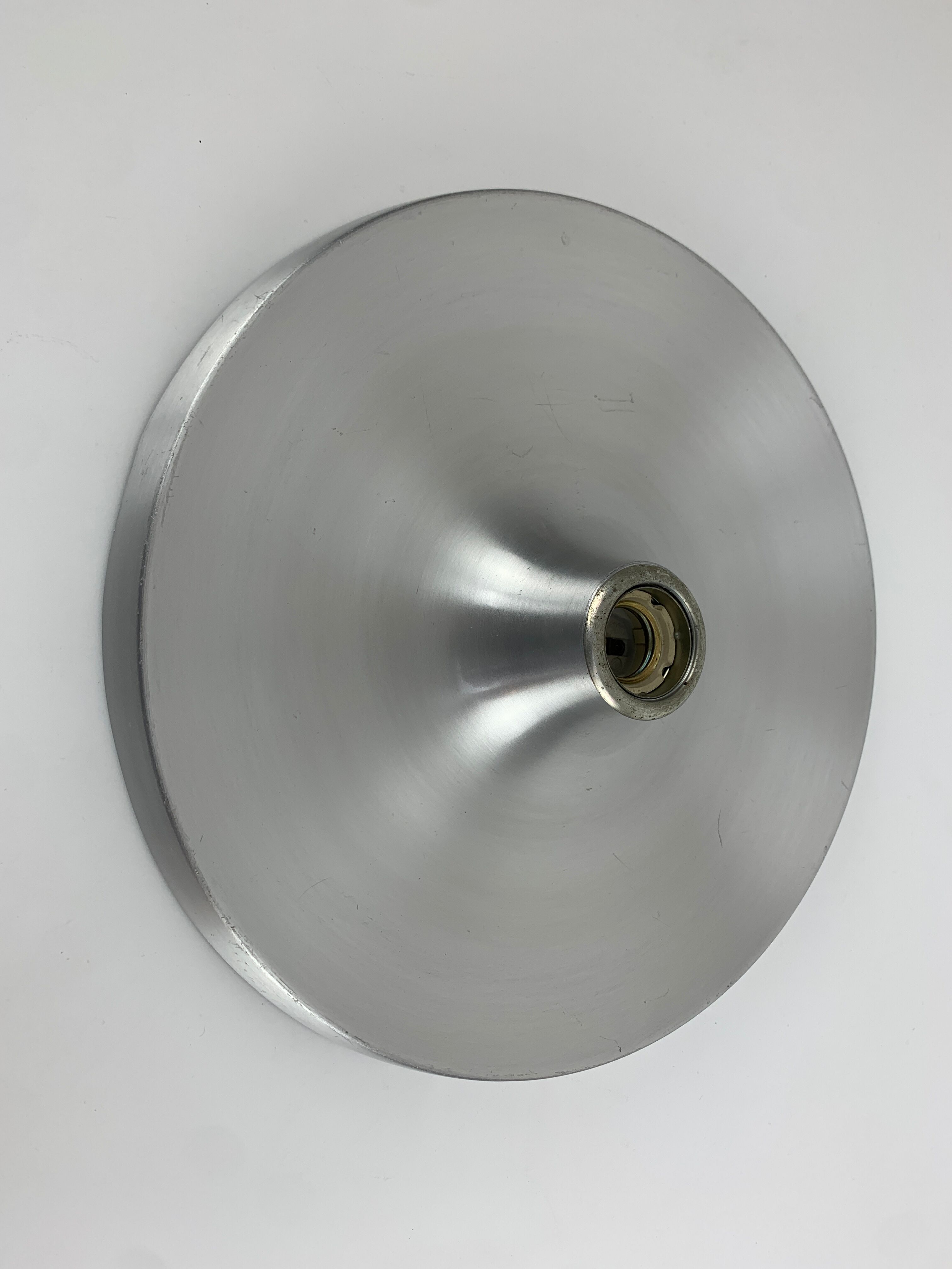 Space Age Flush Light Les Arcs Brushed Aluminum, 1960-70s