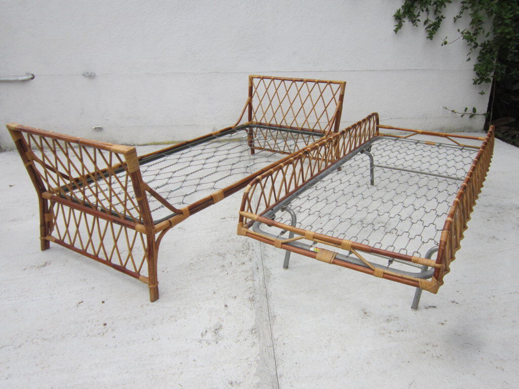 Bed with drawer rattan bed