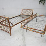 Bed with drawer rattan bed