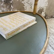 Desserte, table roulante en rotin années 60