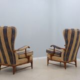Mid century high back armchairs FRAMAR 1950s
