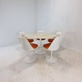 Knoll Marble Dining Table With 5 Chairs by Eero Saarinen, 1960s