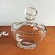 Bottle with cap, decanter, thick glass, original shape