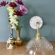 Vintage glass elbow wall light - tableware collection - (ACCV1)