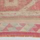 Tapis de couloir anatolien vintage rose et vert