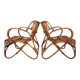 French Pair Vintage Rattan Bamboo Lounge Chairs, 1960
