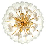 Murano glass light fixture in brass Palazzo, Kalmar, Austria, 1970s