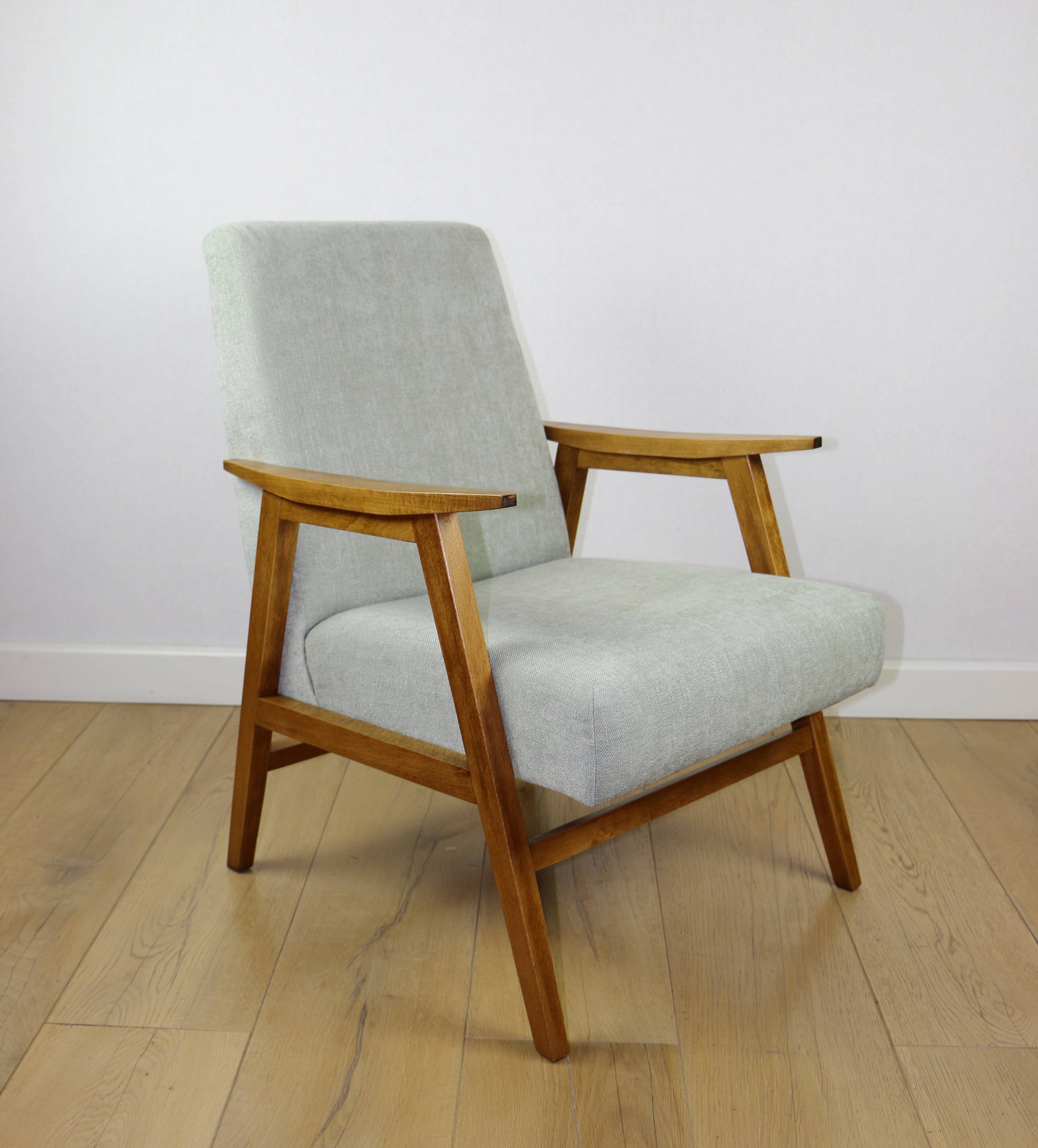 Vintage light green easy chair, 1970s