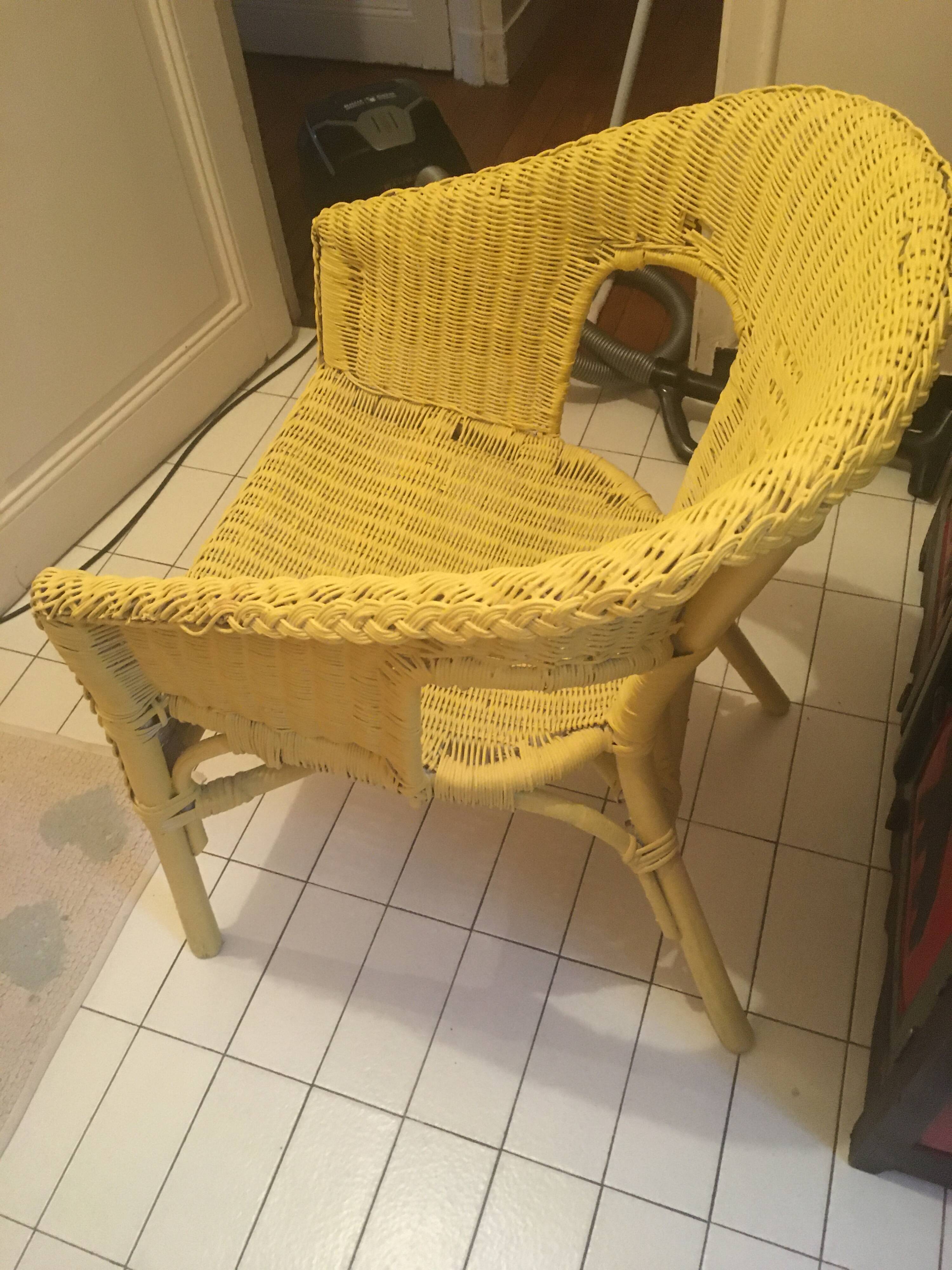 Rattan armchair