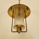 Vintage Pendant Lamp Maison Arlus in glass and brass year 70