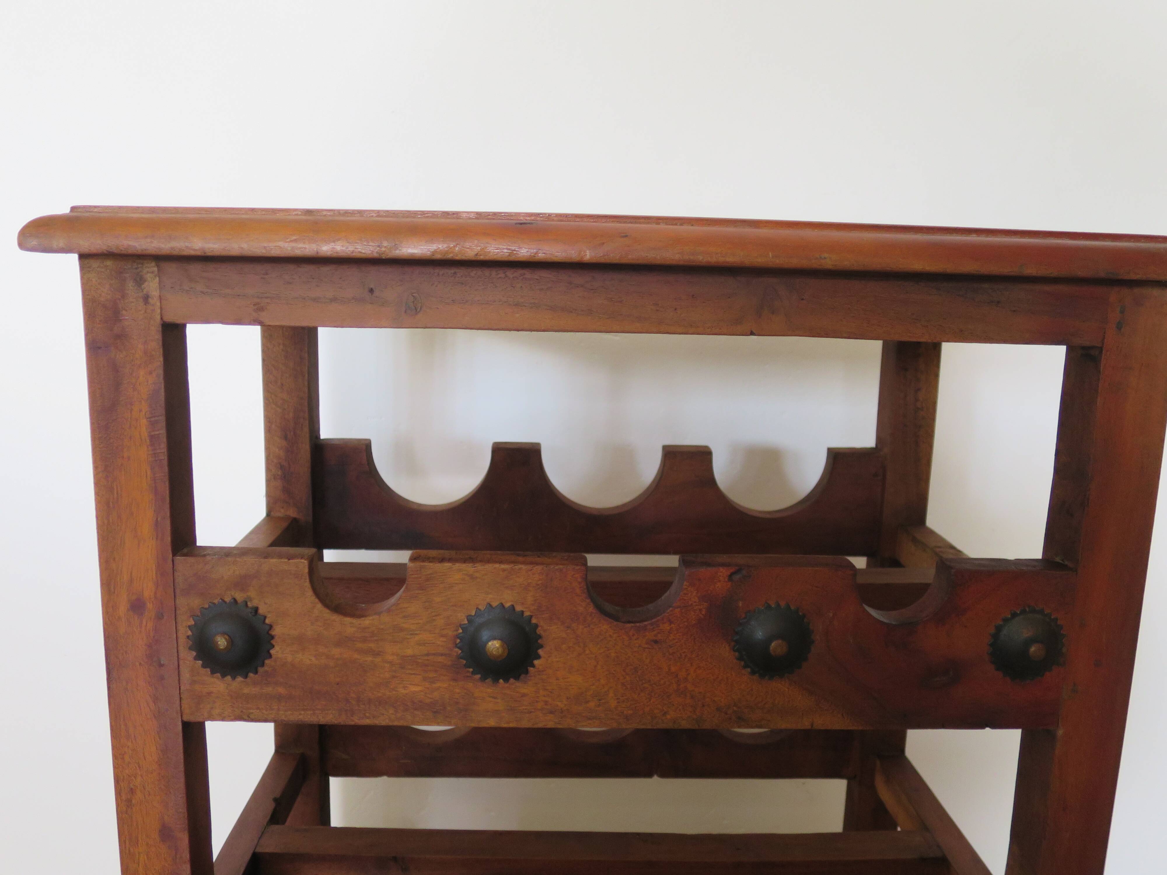 Solid wood wine rack