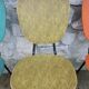 5 vintage skai metal chairs 60 years