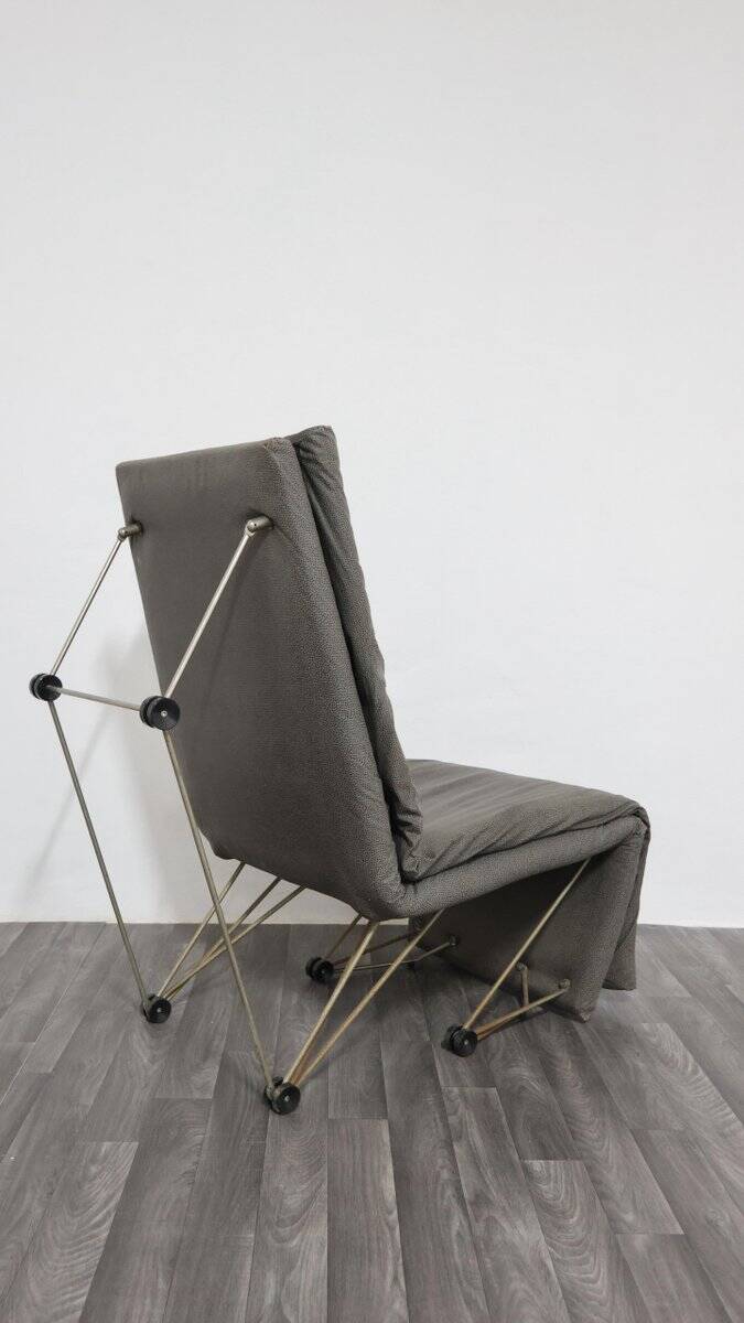 Postmodern Geometric Lounge Chair, 1980s