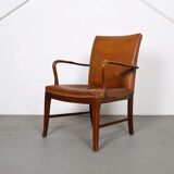 Vintage leather armchair of Danish design