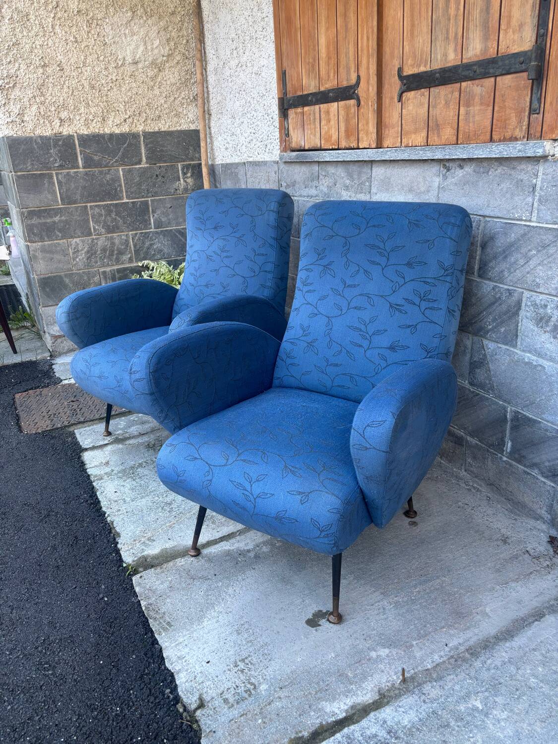 Paire de fauteuils vintage années 50/60