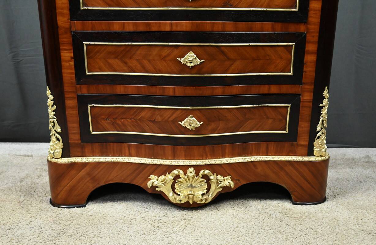 Secretary in precious wood marquetry, Napoleonic III period – Mid 19th century