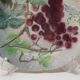 Assiette Décoratif Barbotine St Clément Made In France Motif Raisin Vintage