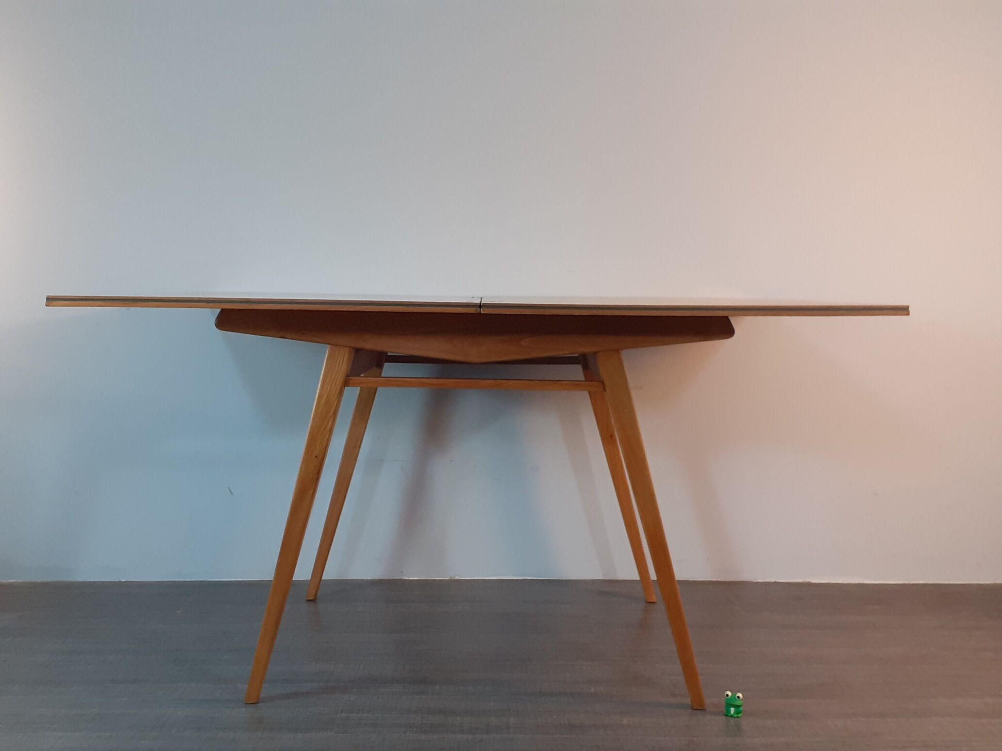 Extendable table in ash by Drevotex, vintage Czechoslovak 1950s