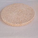 Glazed rattan tray