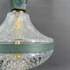 Pineapple lamp in crystal and patinated metal, France, 1950