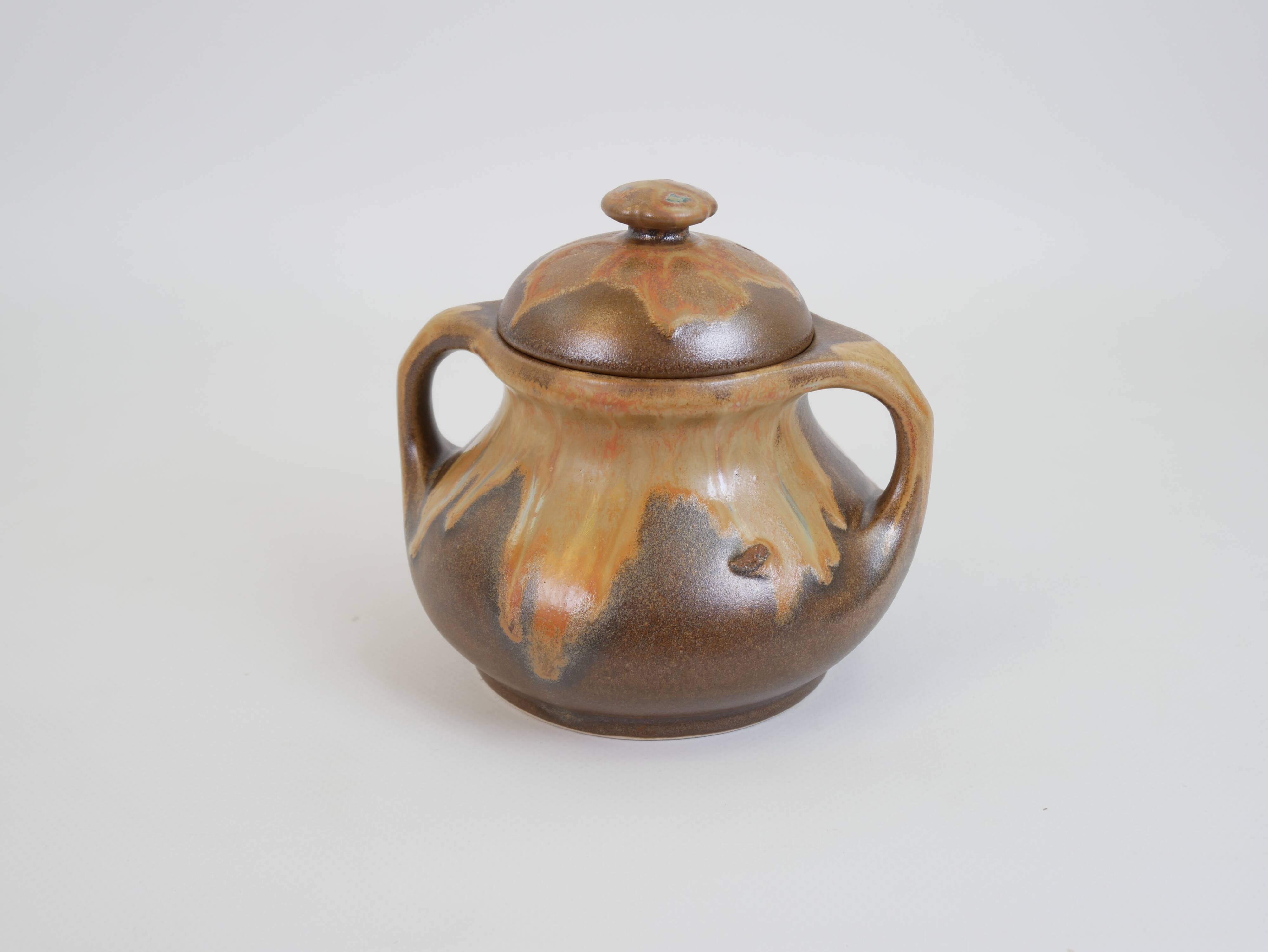 Art Nouveau ceramic sugar bowl from the Denbac factory