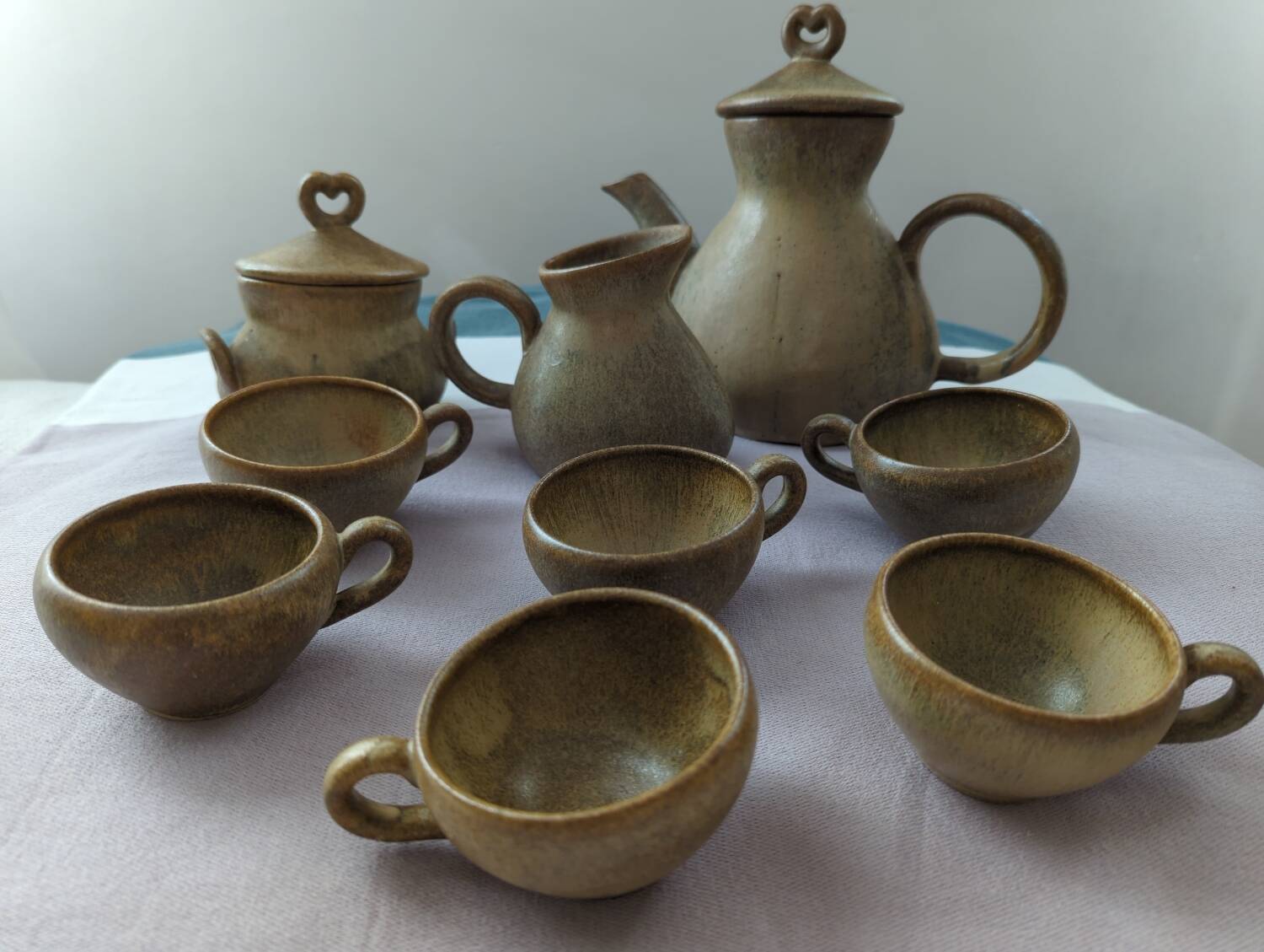 Vintage stoneware coffee service