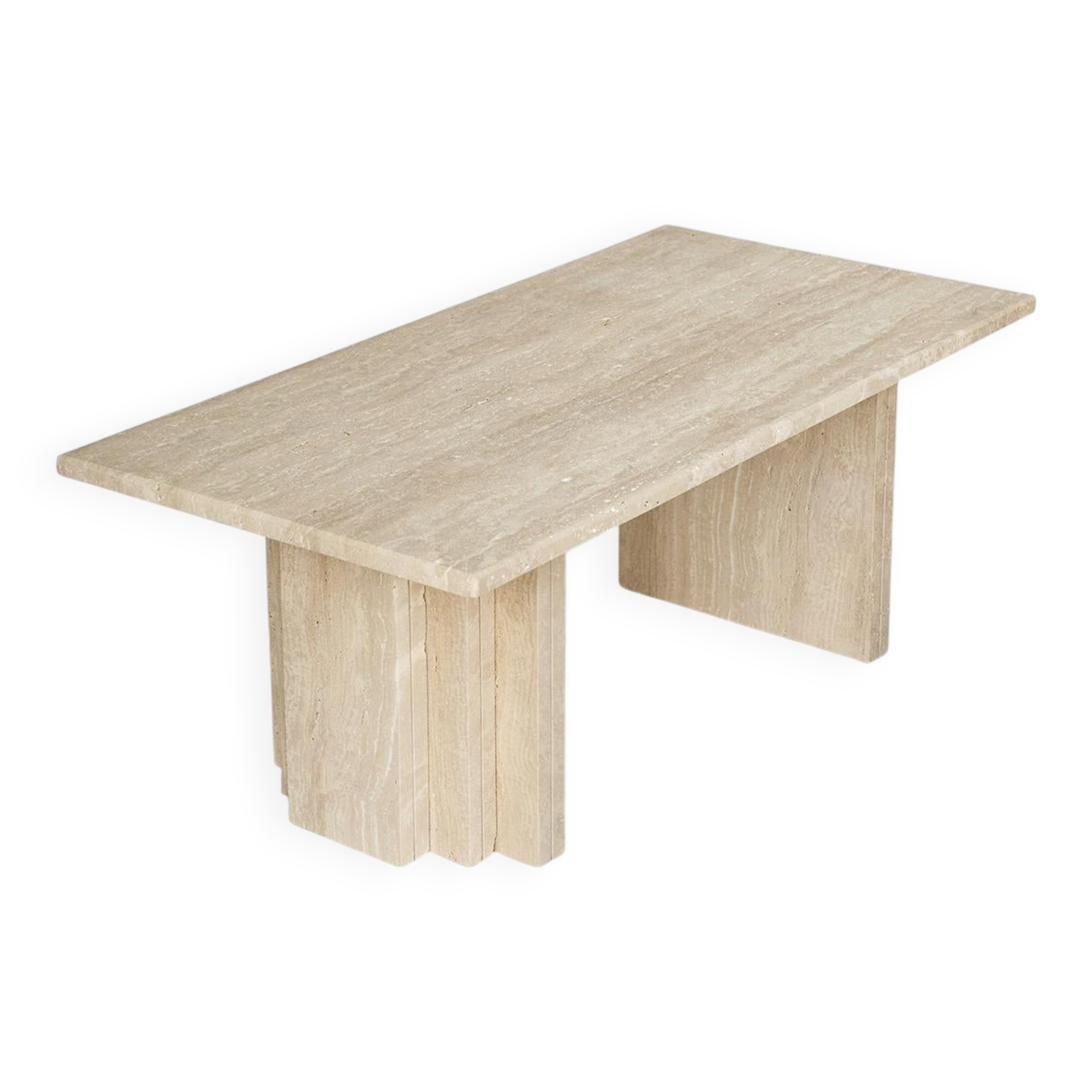 Table basse en travertin 'BRUT'