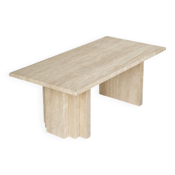 Table basse en travertin brut
