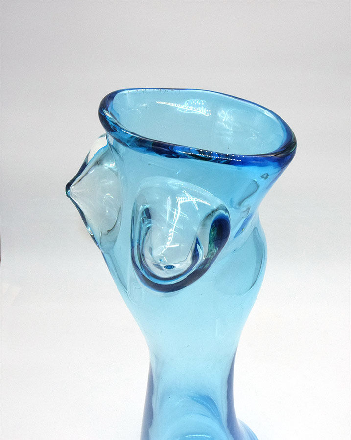 Vase sculpture en verre femme buste Stefano Toso Murano 19670's