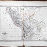 Old map of Peru - 1842
