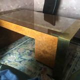 Elm burr desk Jean-Claude Mahey