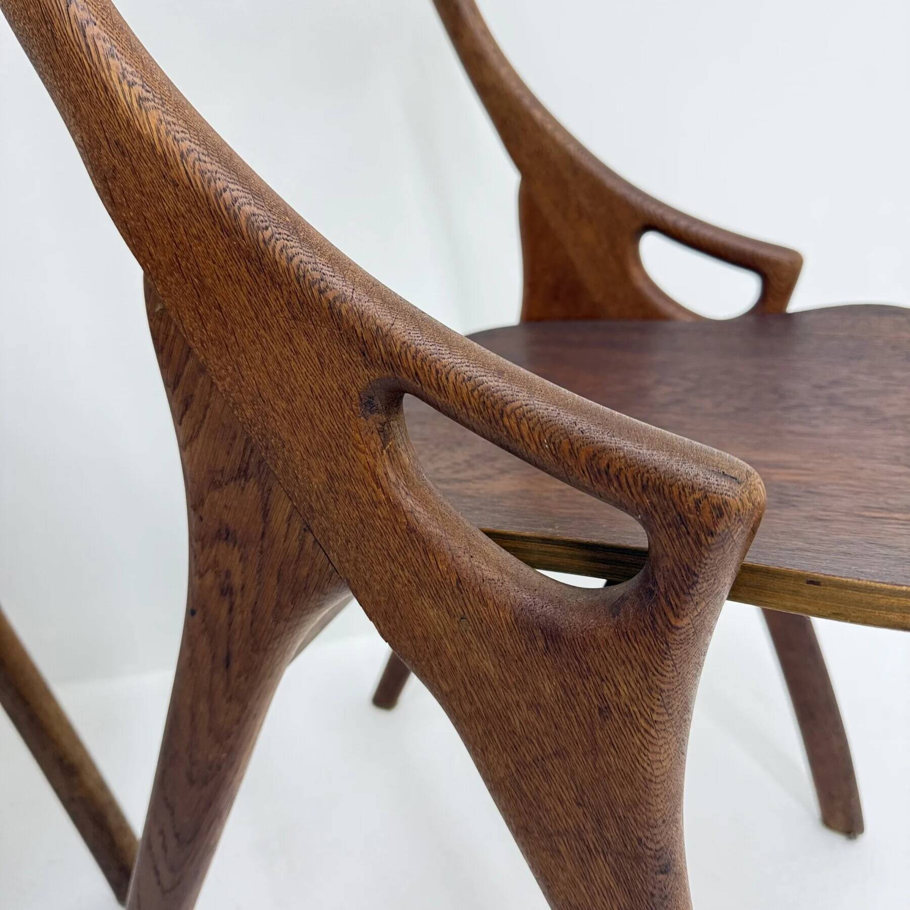 Set of 4 vintage Danish dining chairs by Hovmand Olsen for Mogens Kold, 1960s