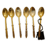 6 teaspoons gilded with fine gold