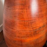 Sculptural lamp in terracotta ceramic