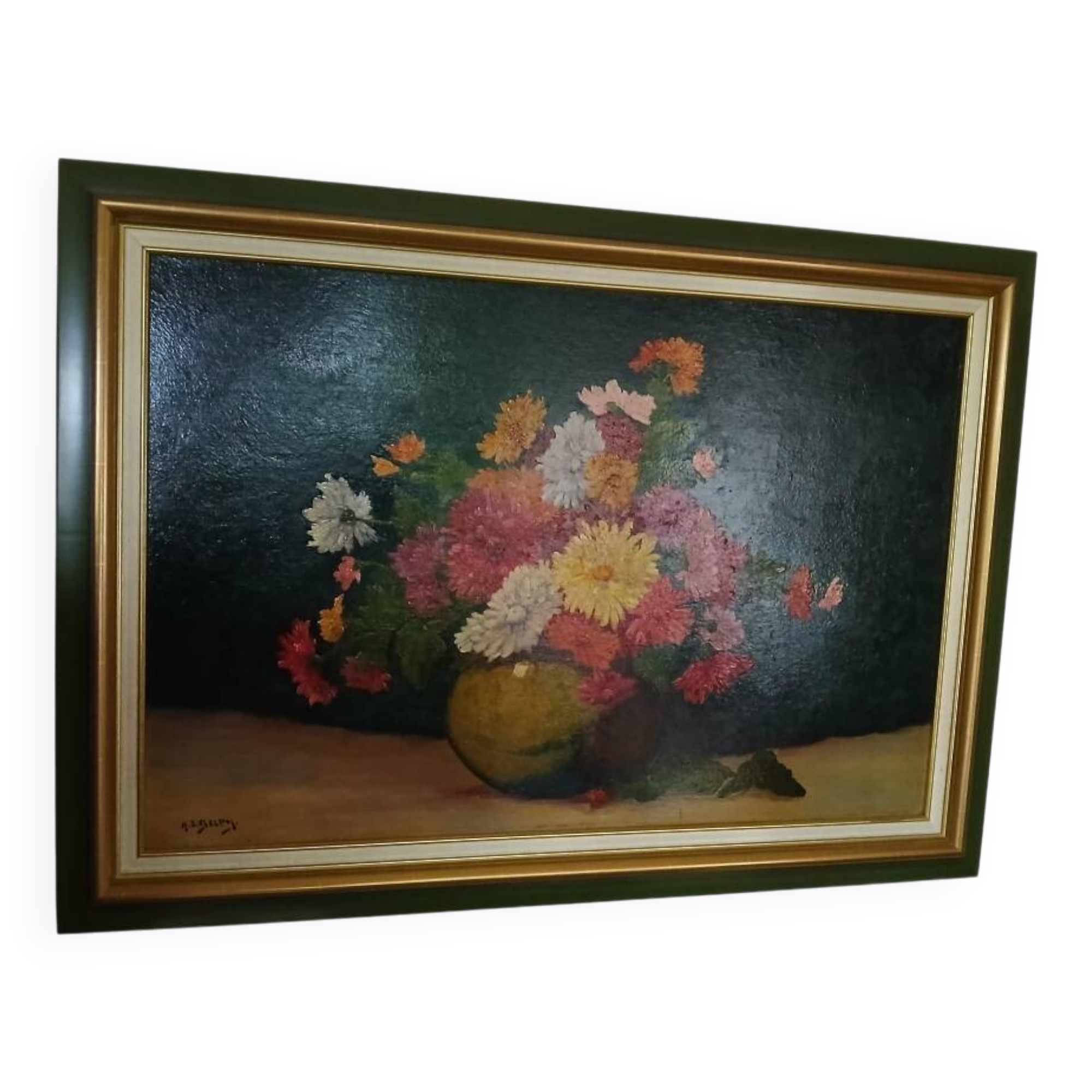 Magnificent painting - still life bouquet by Henri Jacques Delpy