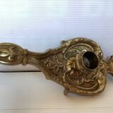 Cave rat brass candle holder