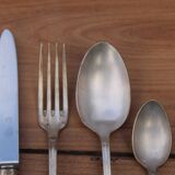 Vintage 4-piece silver-plated metal box set – shell motif – 18 g silver plating