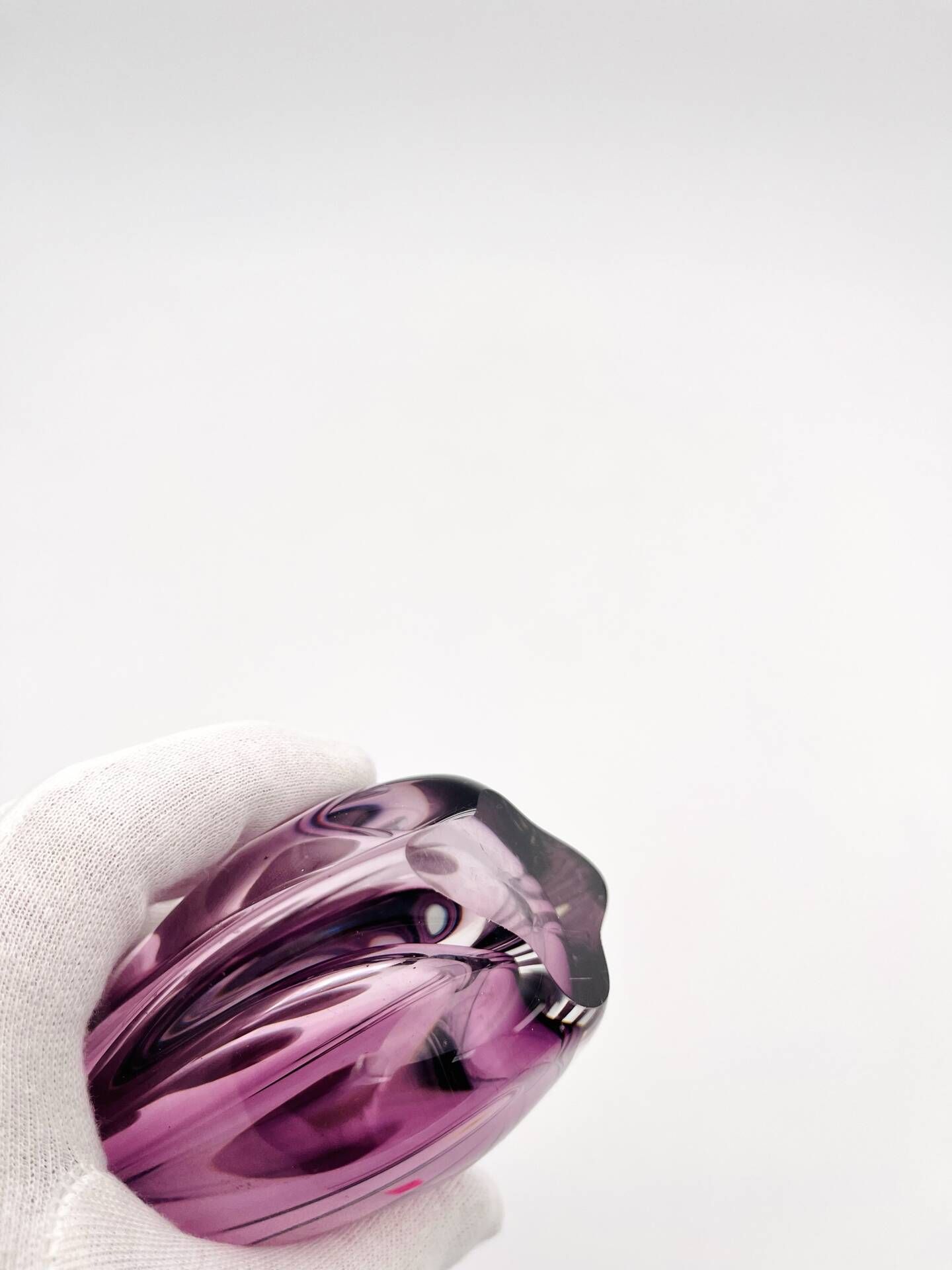 Murano Sommerso Vase Sculptural Organic Amethyst