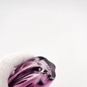 Vase sculptural organique Sommerso Murano couleur améthyste