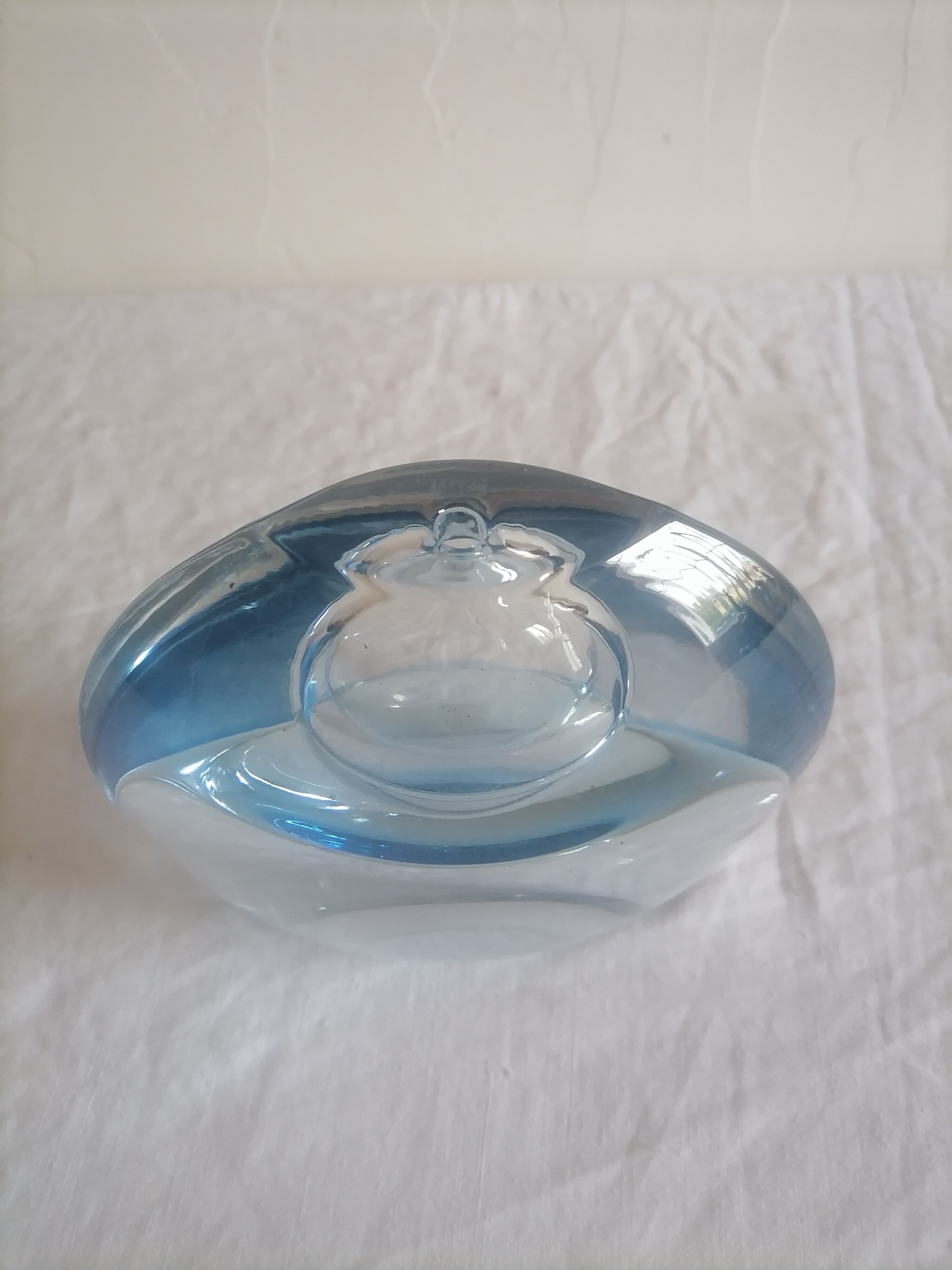 Ancient soliflore vase in bluish glass