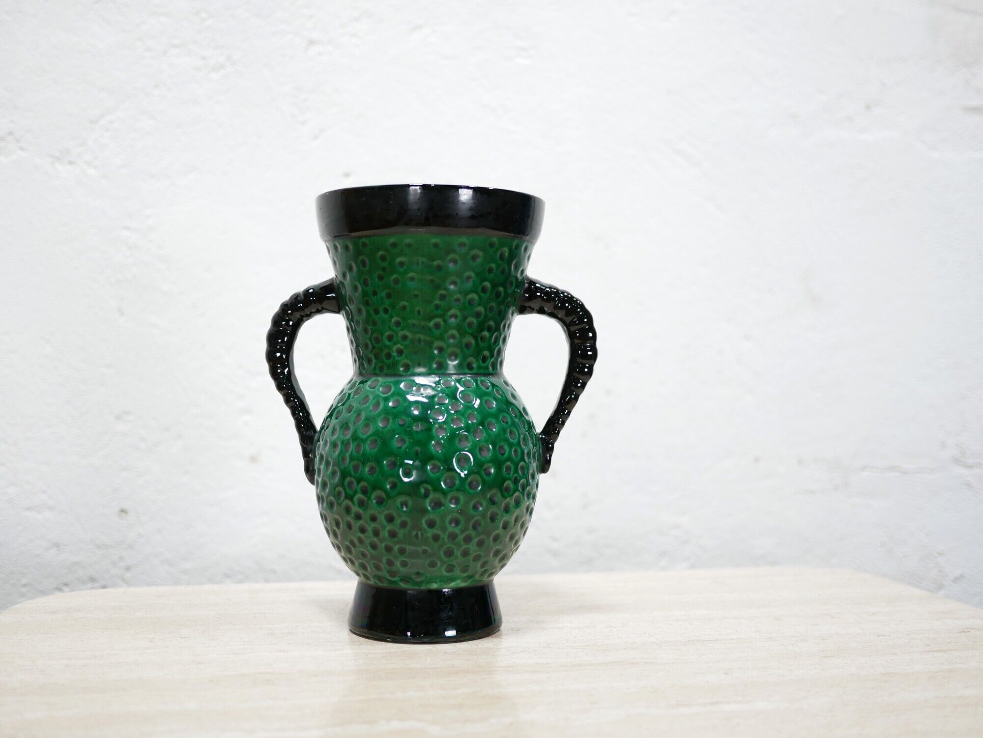 Vintage ceramic vase by Blanche Letalle for the Saint Clément factory